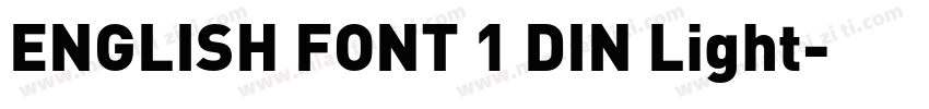 ENGLISH FONT 1 DIN Light字体转换